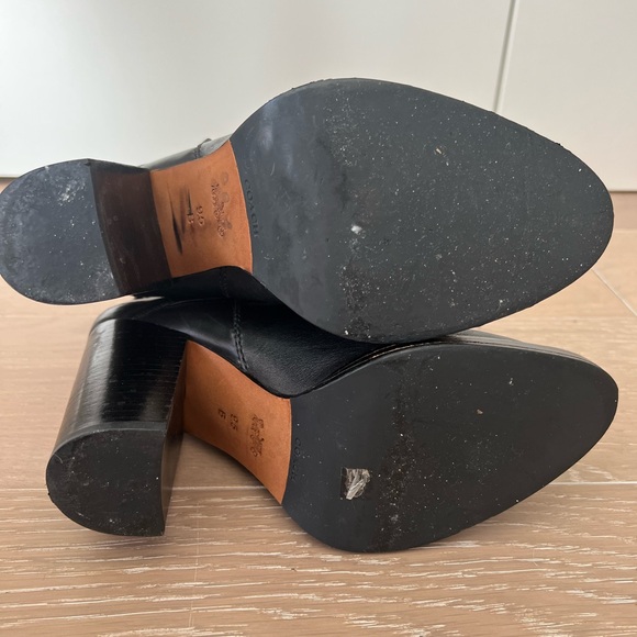 Coach Jackson Black Leather Heeled Boots Size 9.5 - Picture 8 of 8